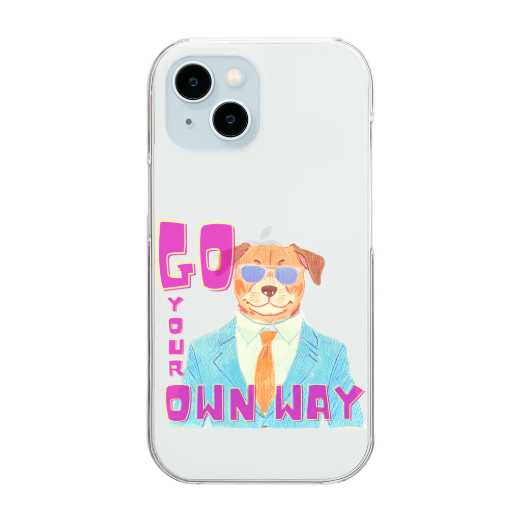 かむろのおみせのGo your own way Clear Smartphone Case