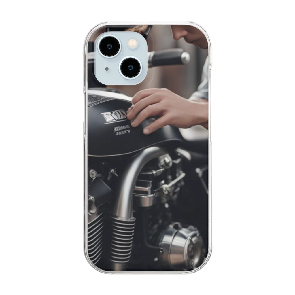 GROUND-WORKSのバイク整備 Clear Smartphone Case