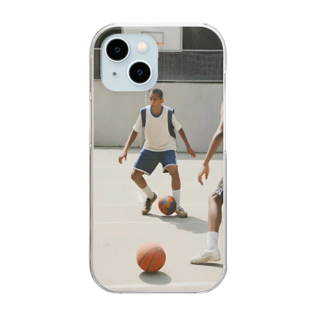 jmdapuwmdのサッカーバスケ Clear Smartphone Case