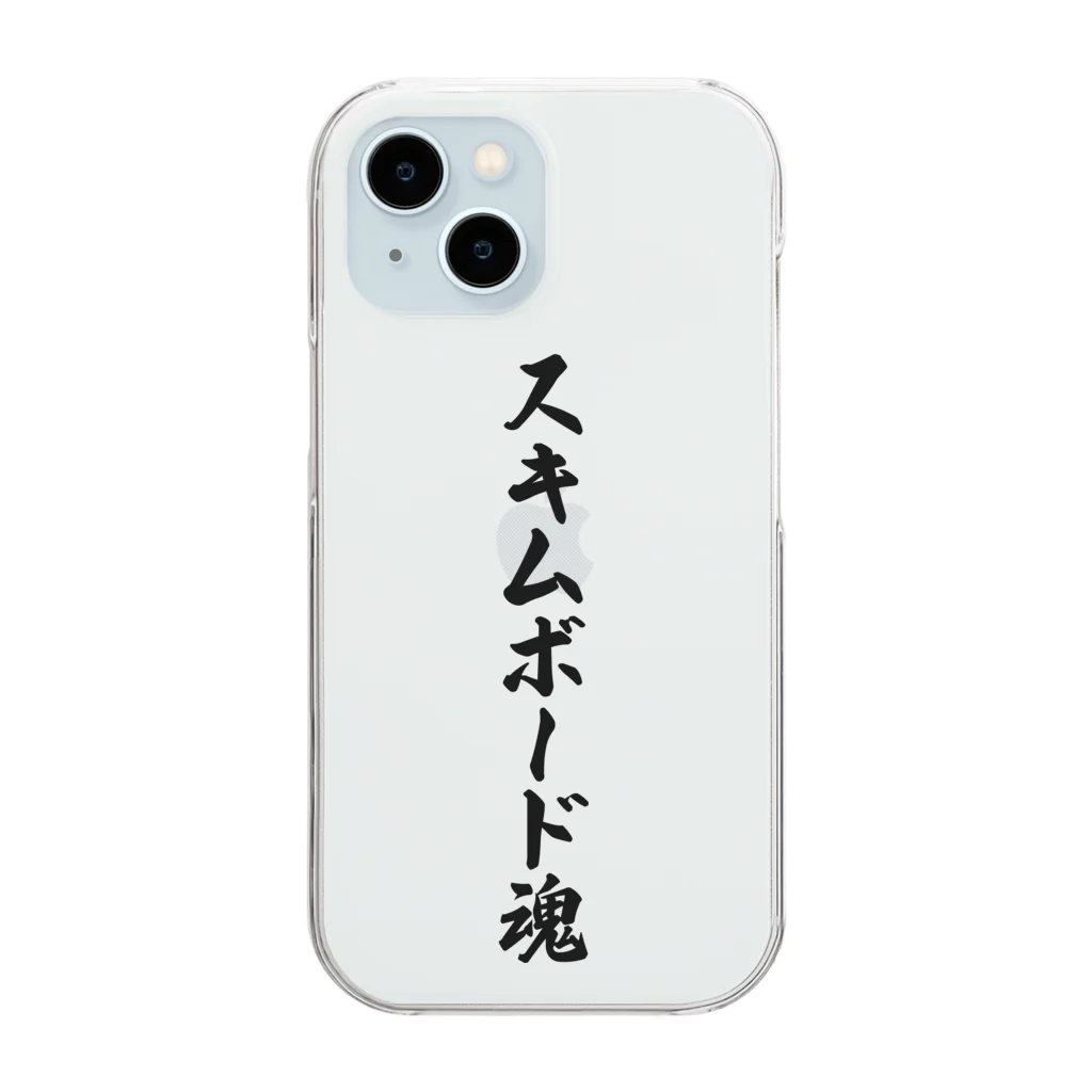 着る文字屋のスキムボード魂 Clear Smartphone Case