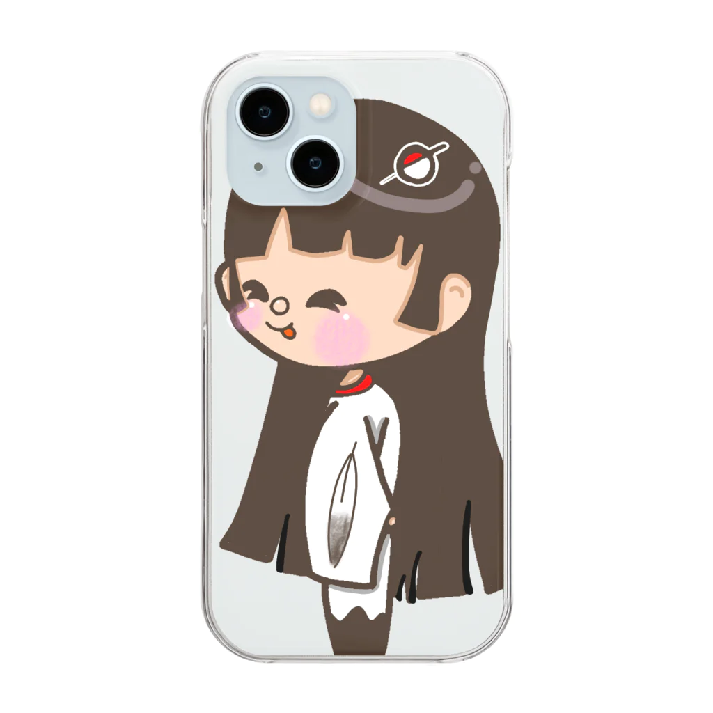 ゆーちゃんのおえかきの鶴の恩返し(鶴ちゃん) Clear Smartphone Case