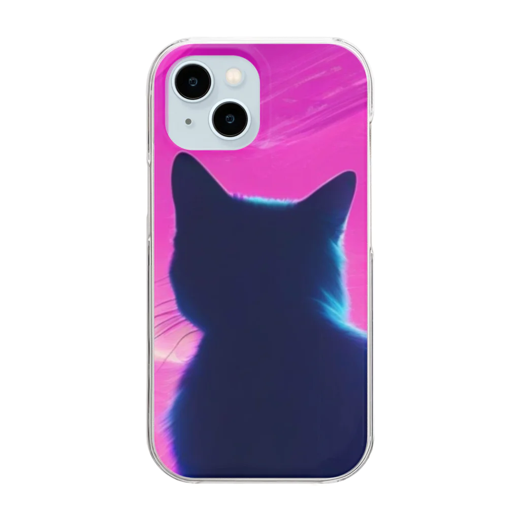 ParadigmStar　パラダイムスターの空に思いはせる猫 Clear Smartphone Case