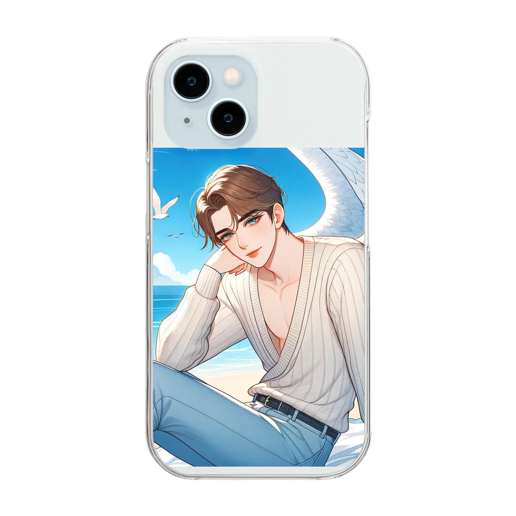 MACHIKO-OMOROのイケメン天使👼　みきゃえる Clear Smartphone Case