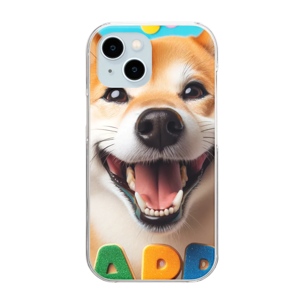 ANTARESの今日もハッピーな柴犬 Clear Smartphone Case