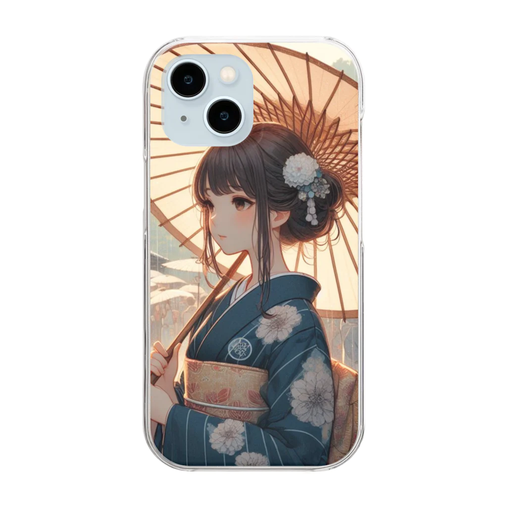 MAOKAの雨の日の遊郭 Clear Smartphone Case