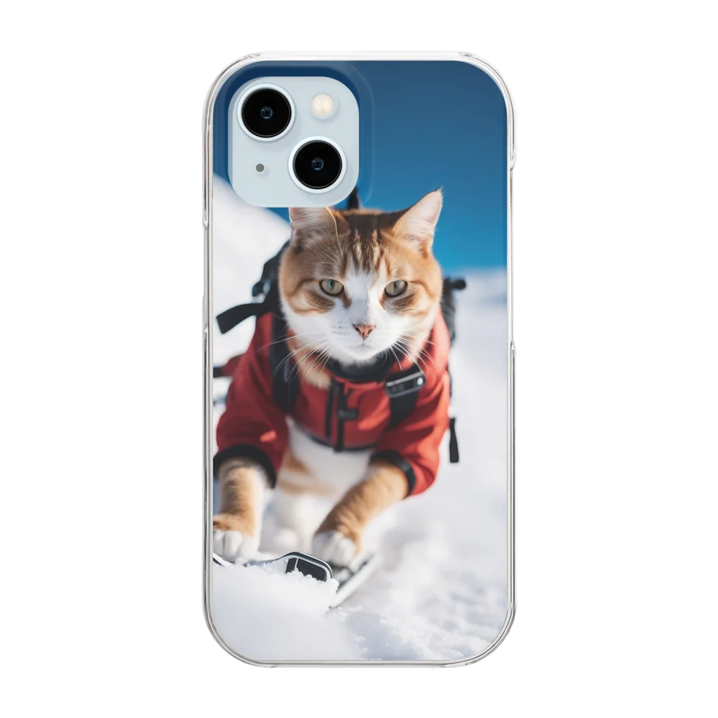 GoldCatの雪猫 Clear Smartphone Case