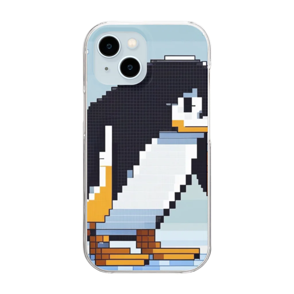 ulyssespomatsの歩いているペンギン Clear Smartphone Case