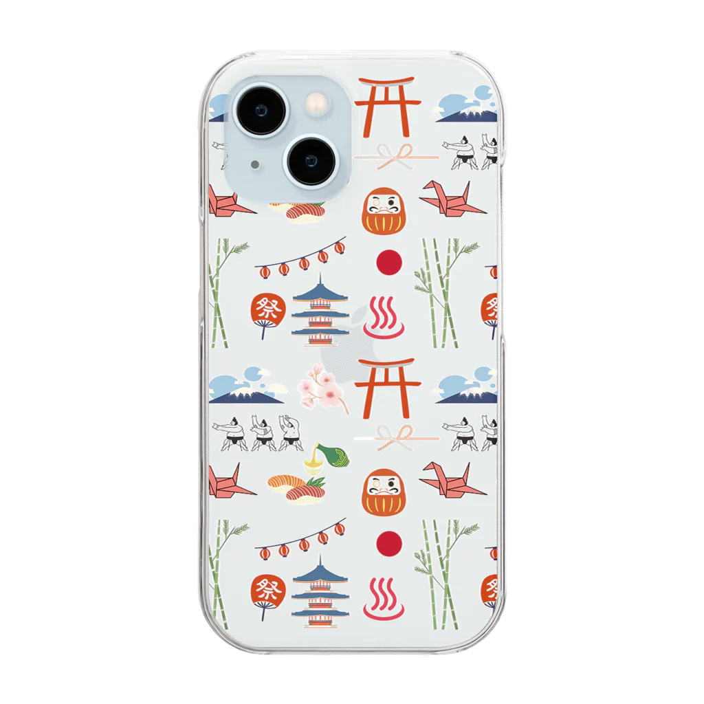 Atelier-Stellaのあっぱれ　Japanese culture Clear Smartphone Case