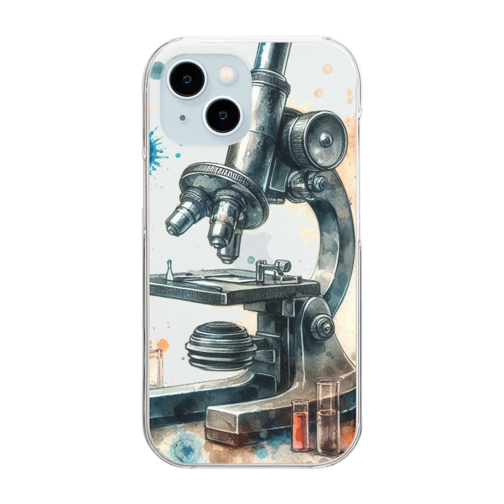 science closet（科学×ファッション）の顕微鏡　~ミクロの世界~ Clear Smartphone Case