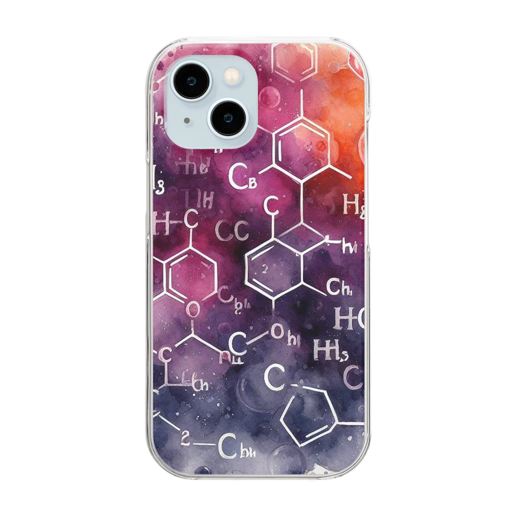 science closet（科学×ファッション）の惑星の化学反応式 Clear Smartphone Case