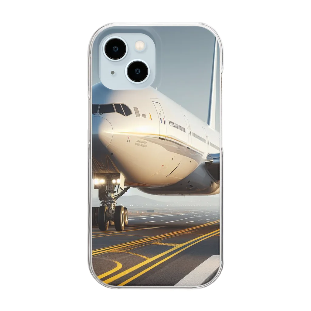 uj-ojiasnのかっこいい飛行機 Clear Smartphone Case