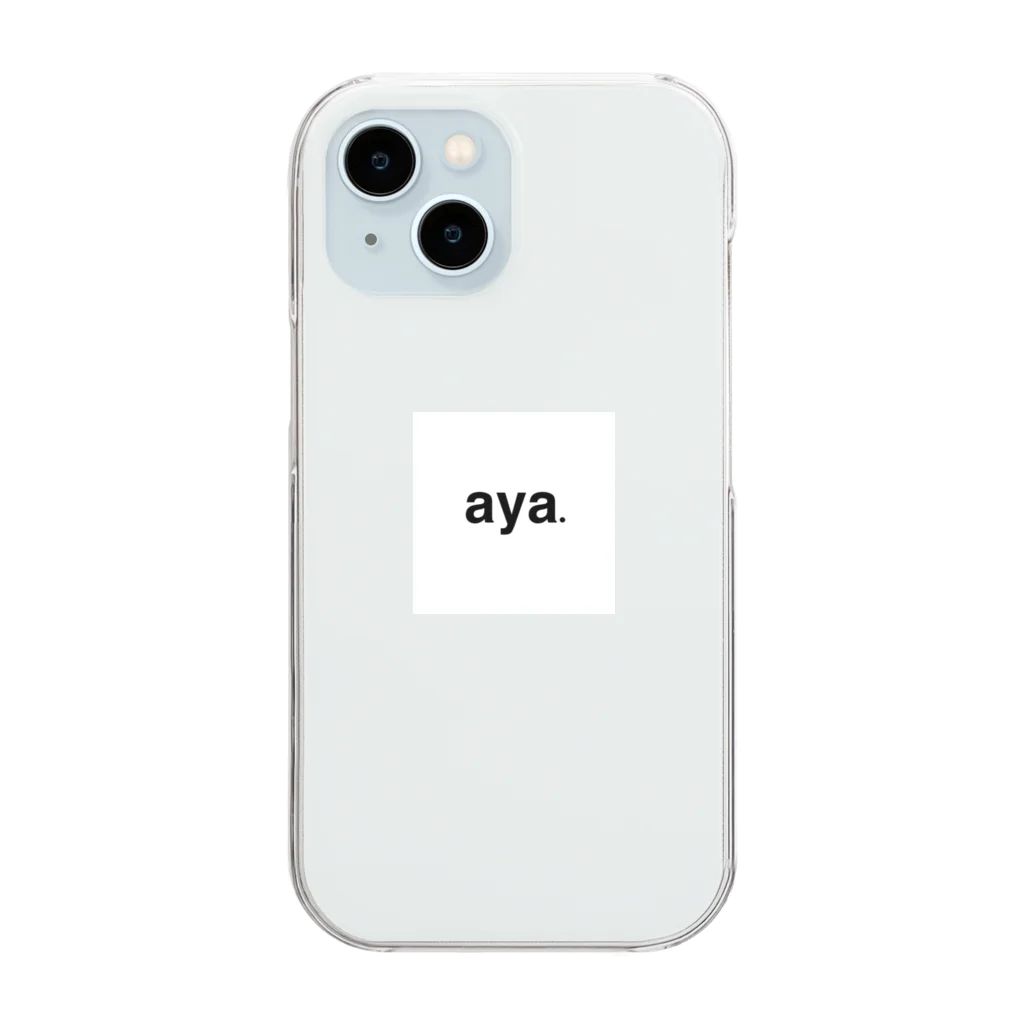 なまえ屋さんの【aya】ゴシック体 Clear Smartphone Case