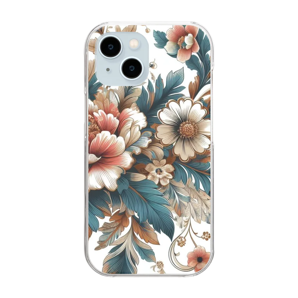 shopの花柄 Clear Smartphone Case