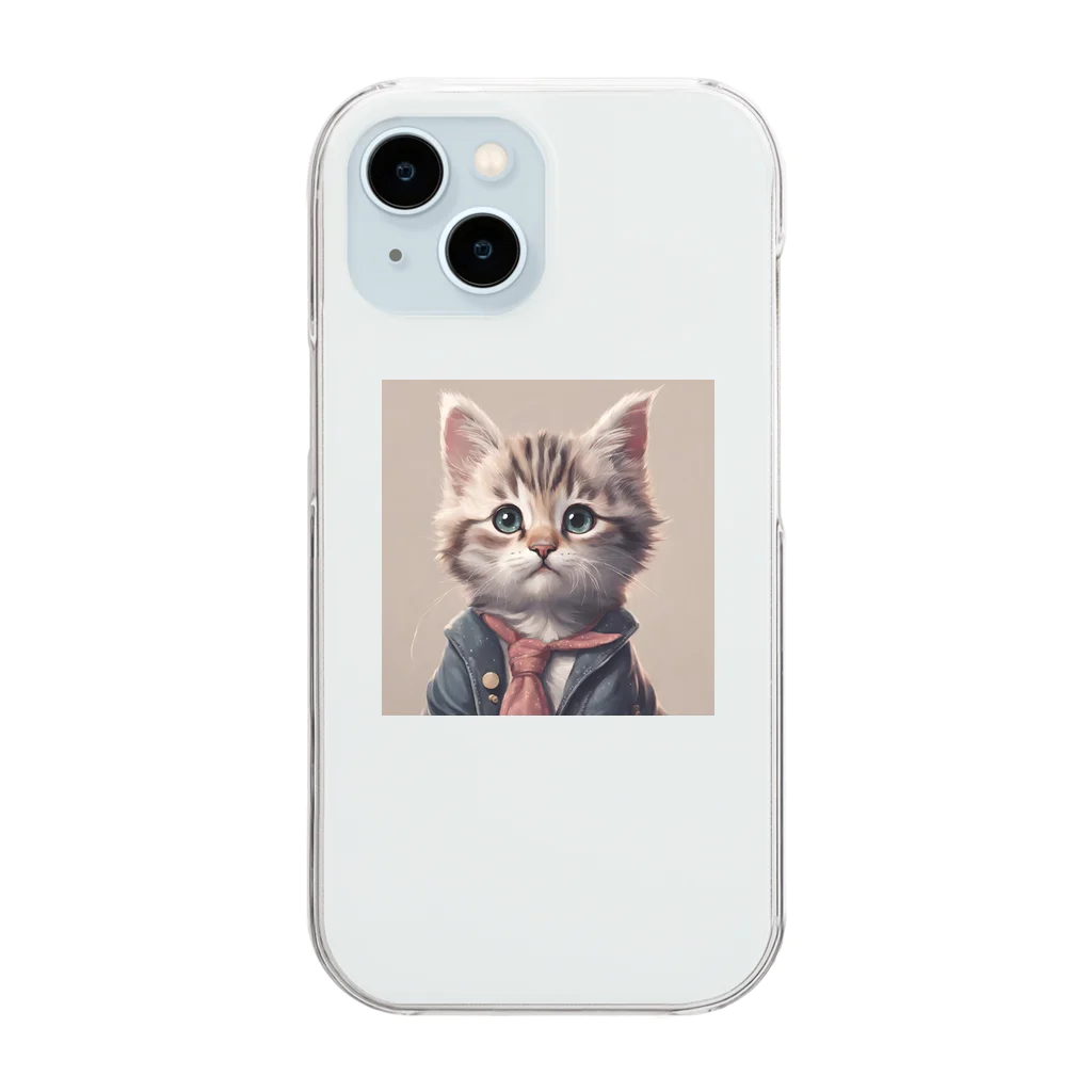 machaの猫友クラブ Clear Smartphone Case