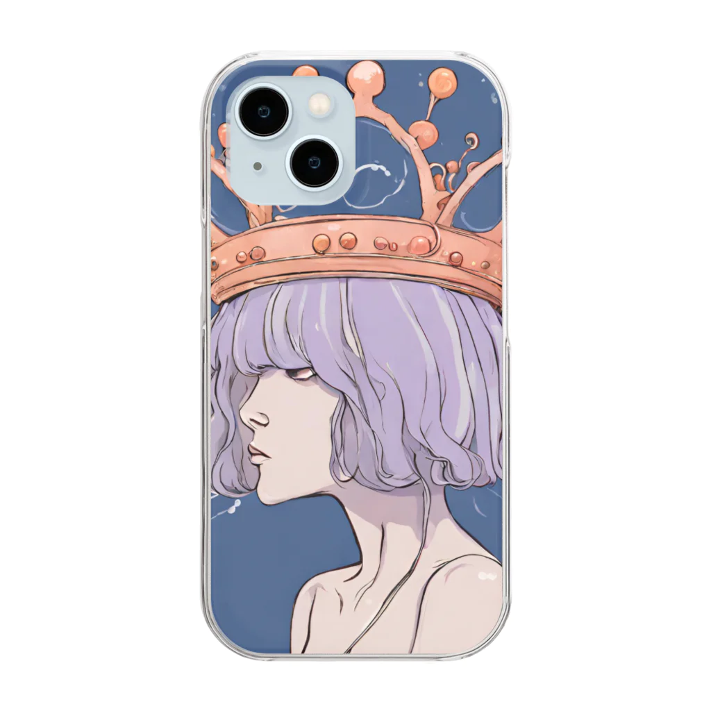 桜猫店-sakuraneko-のクラゲ王子 Clear Smartphone Case