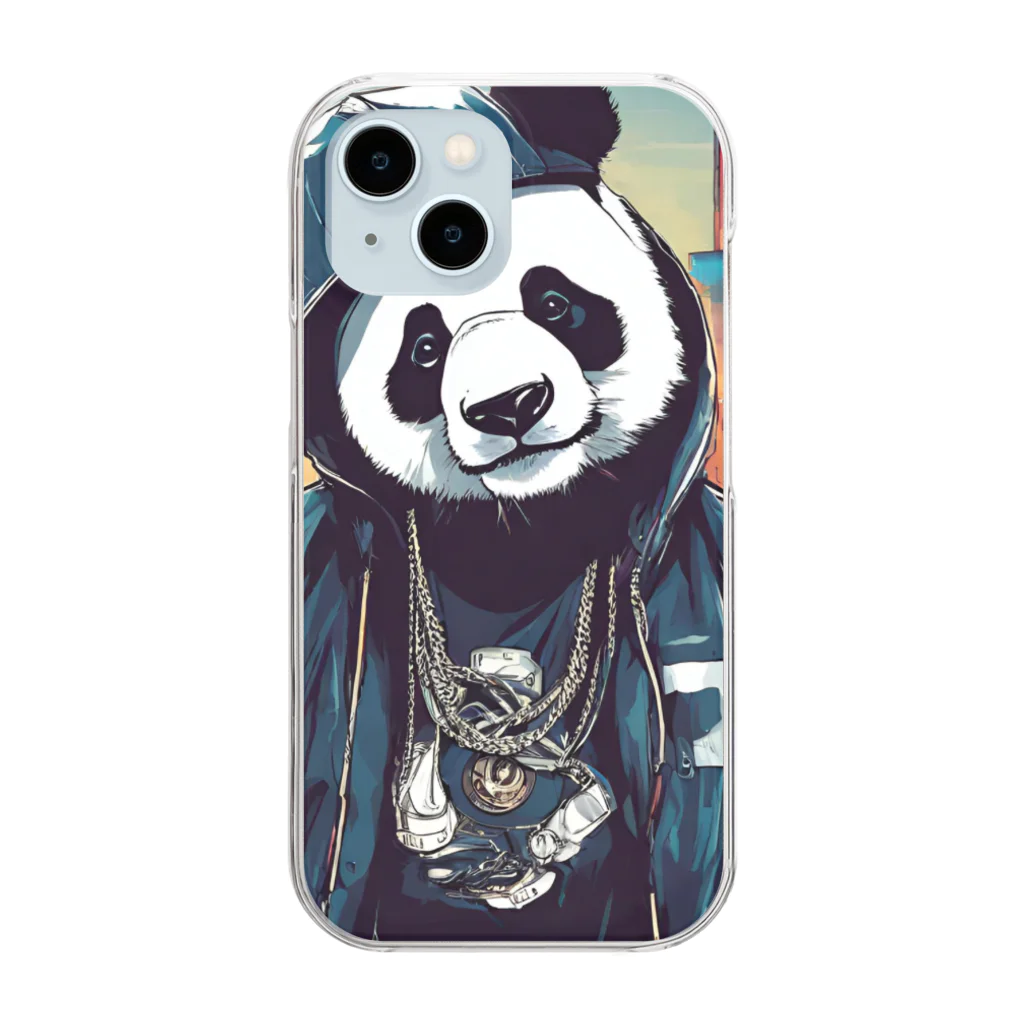 クレイジーパンダのcrazy_panda3 Clear Smartphone Case