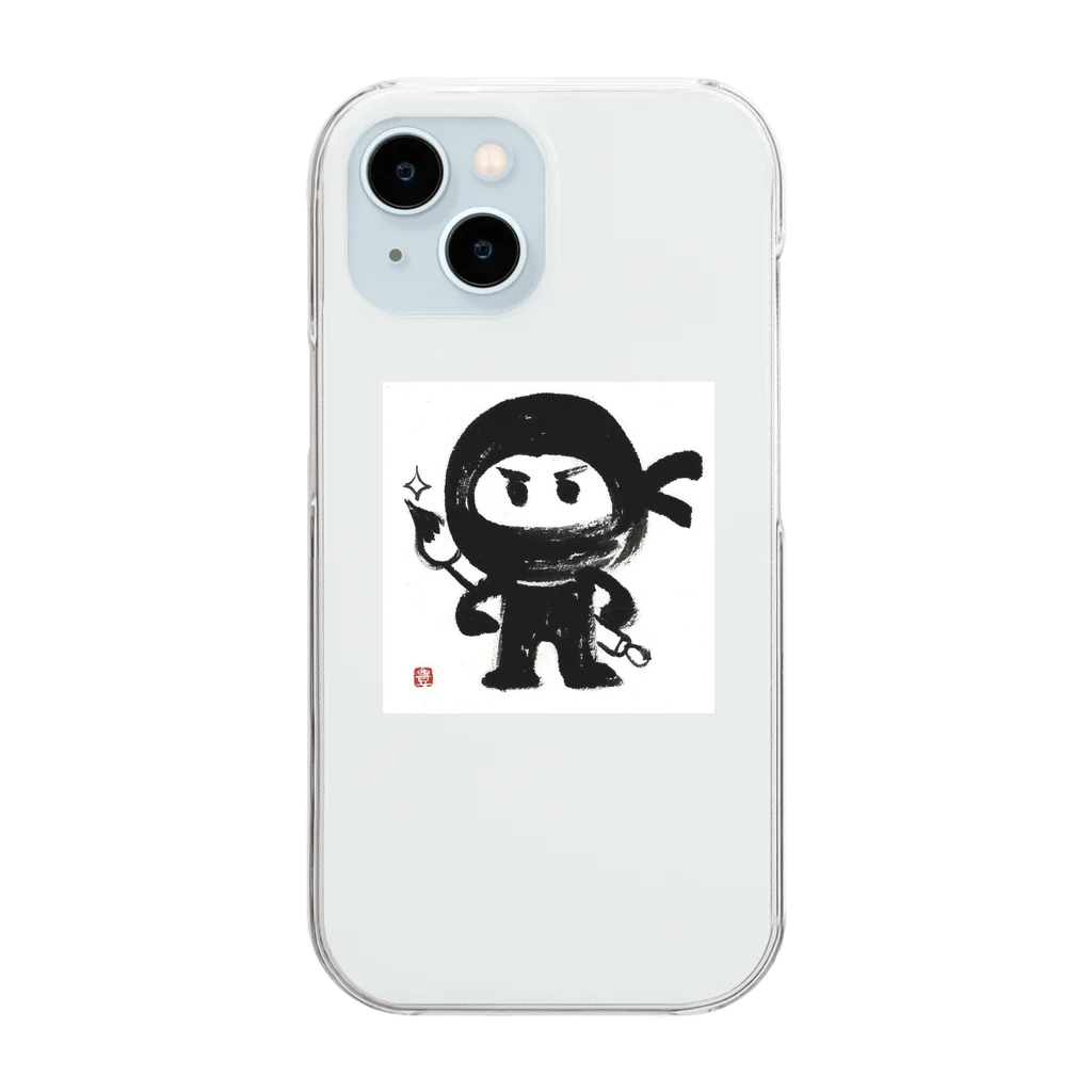 yo-shinobu4410の筆文字！～yo-shinobu～ Clear Smartphone Case