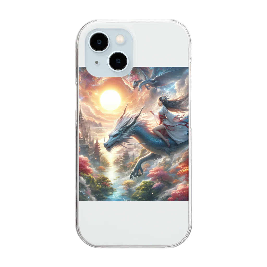 comati12の龍と娘 Clear Smartphone Case