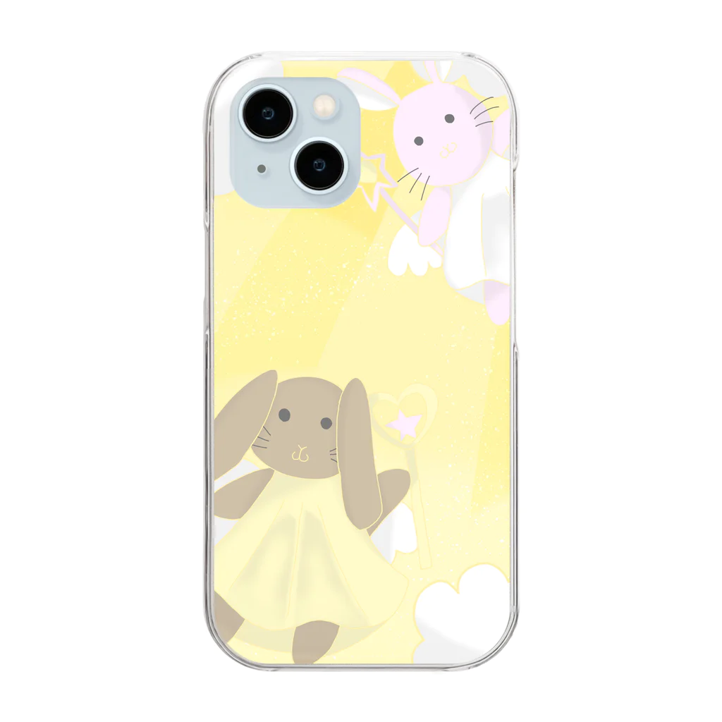 ファルツラインのゆるうさえんじぇる Clear Smartphone Case