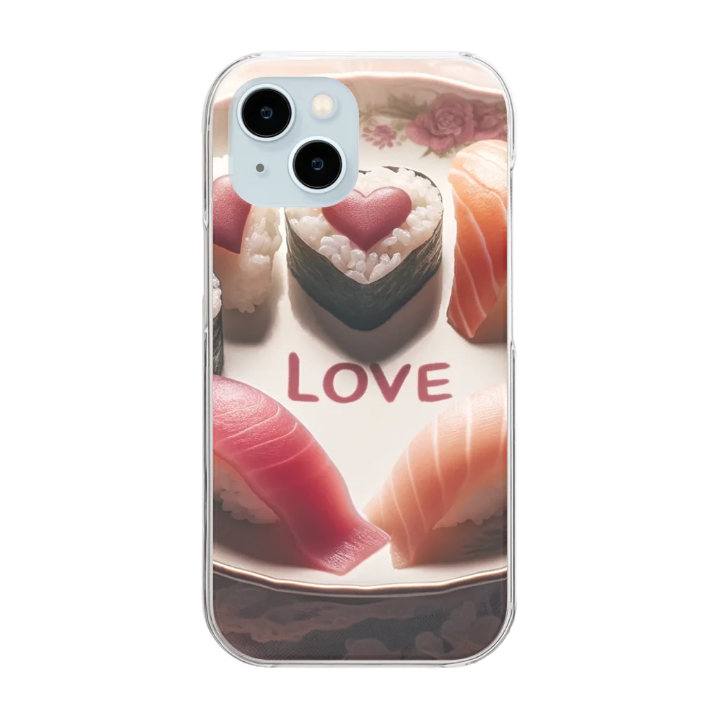 KuraKura2の寿司LOVE♡ Clear Smartphone Case