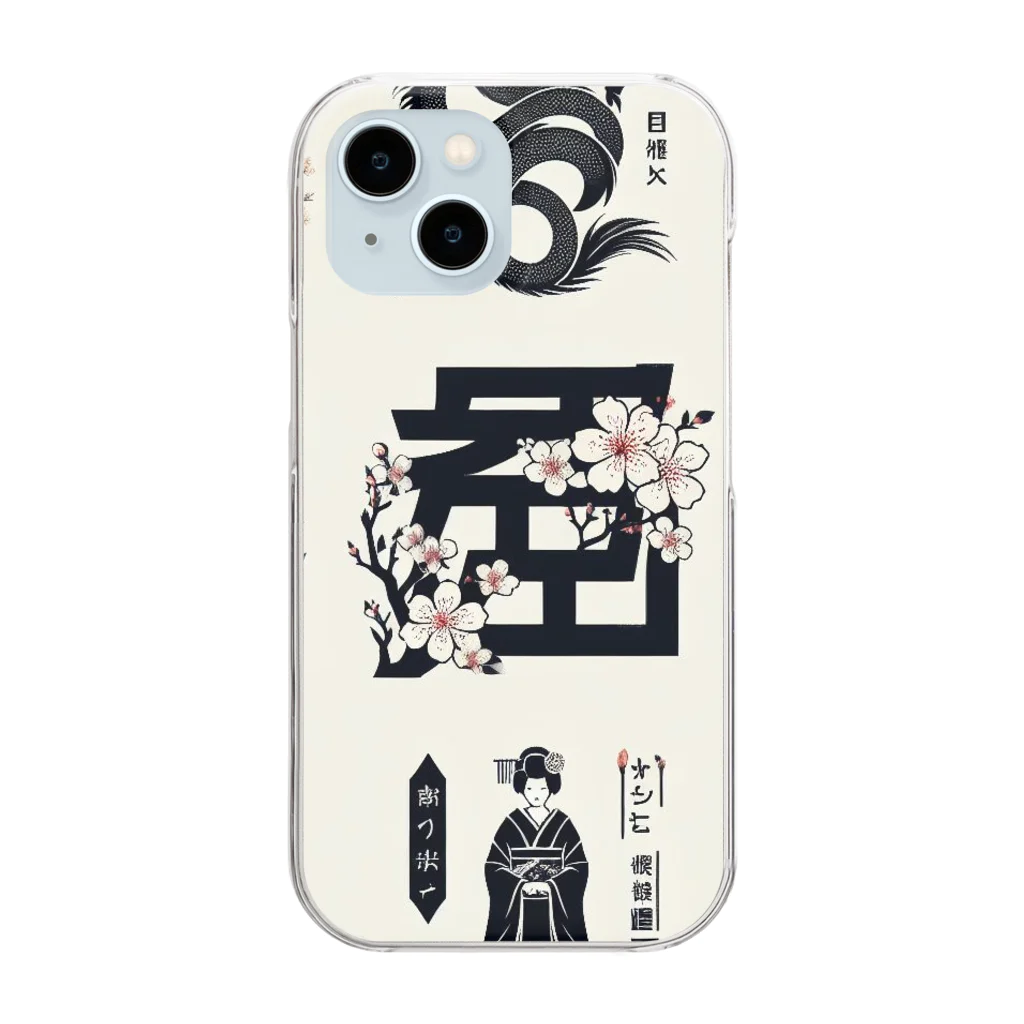 hanaKのKANJI japan Clear Smartphone Case