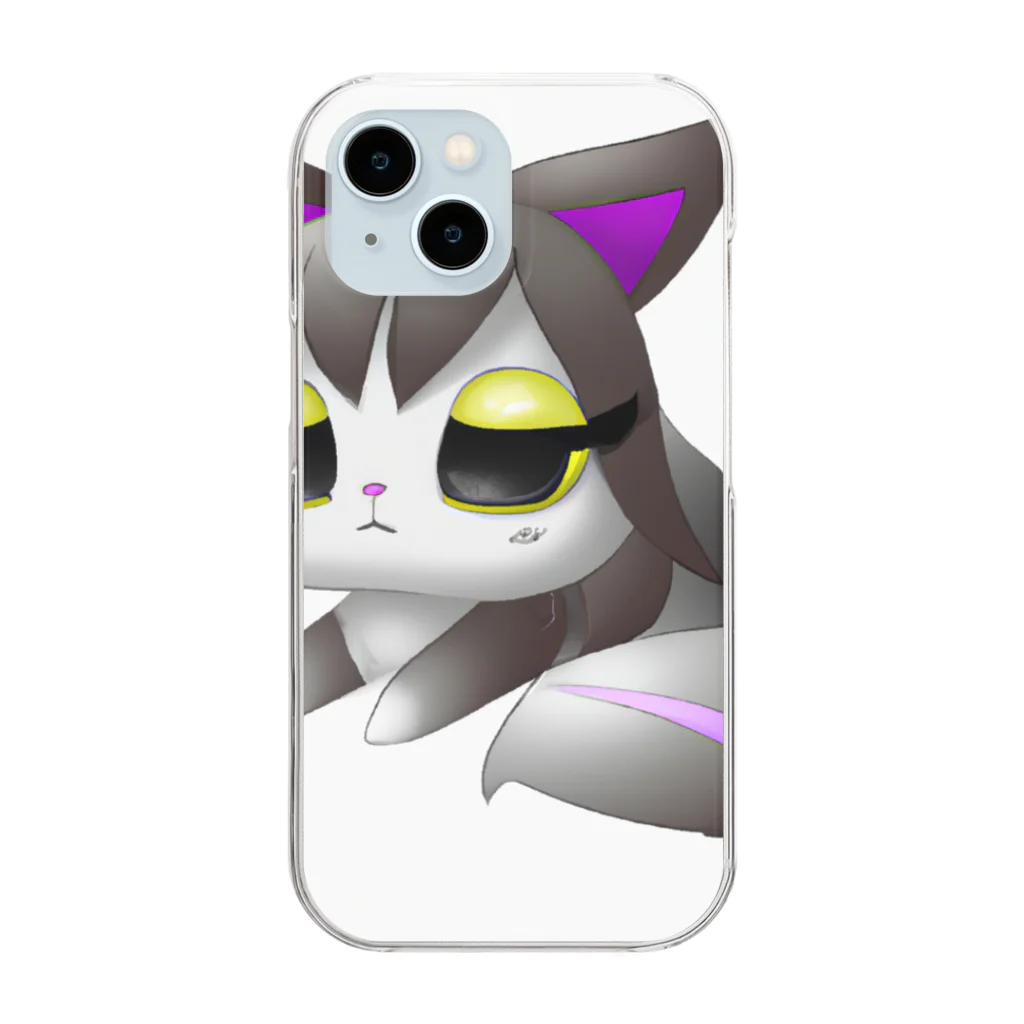 アニマルグッズストア　OPIのアニメ風猫 Clear Smartphone Case