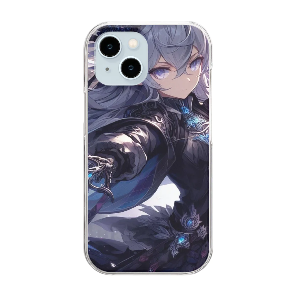 くろぼんの女性剣士 Clear Smartphone Case