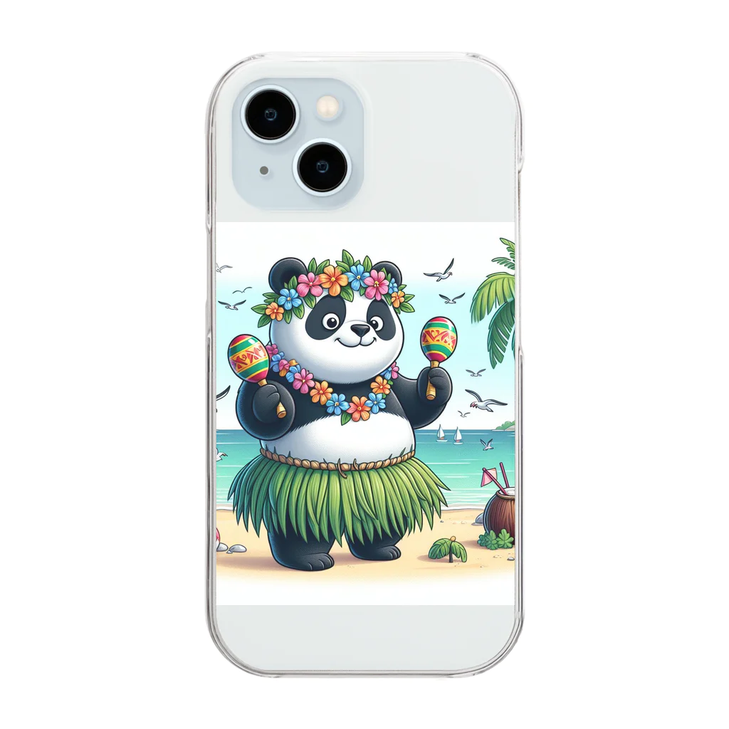 redpanda_pandaのパンダマラカス Clear Smartphone Case