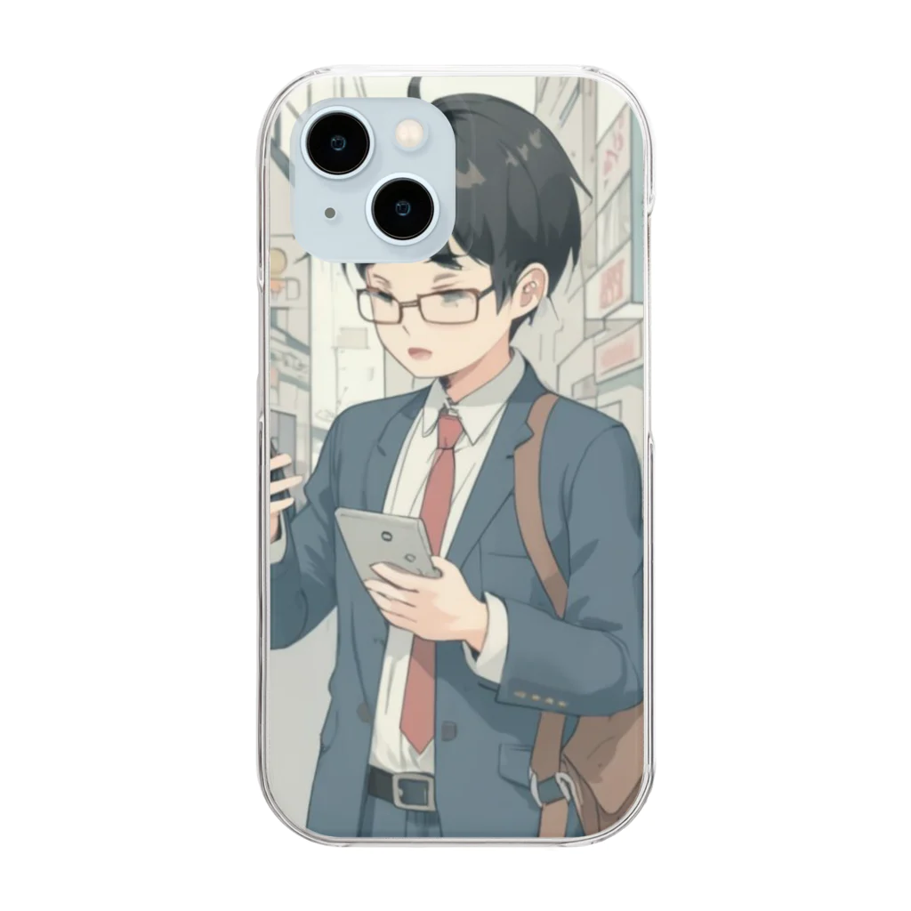 なお（ｻﾗﾘｰﾏﾝ）＠AI使って情報発信中のダブルスマホ＠サラリーマン Clear Smartphone Case