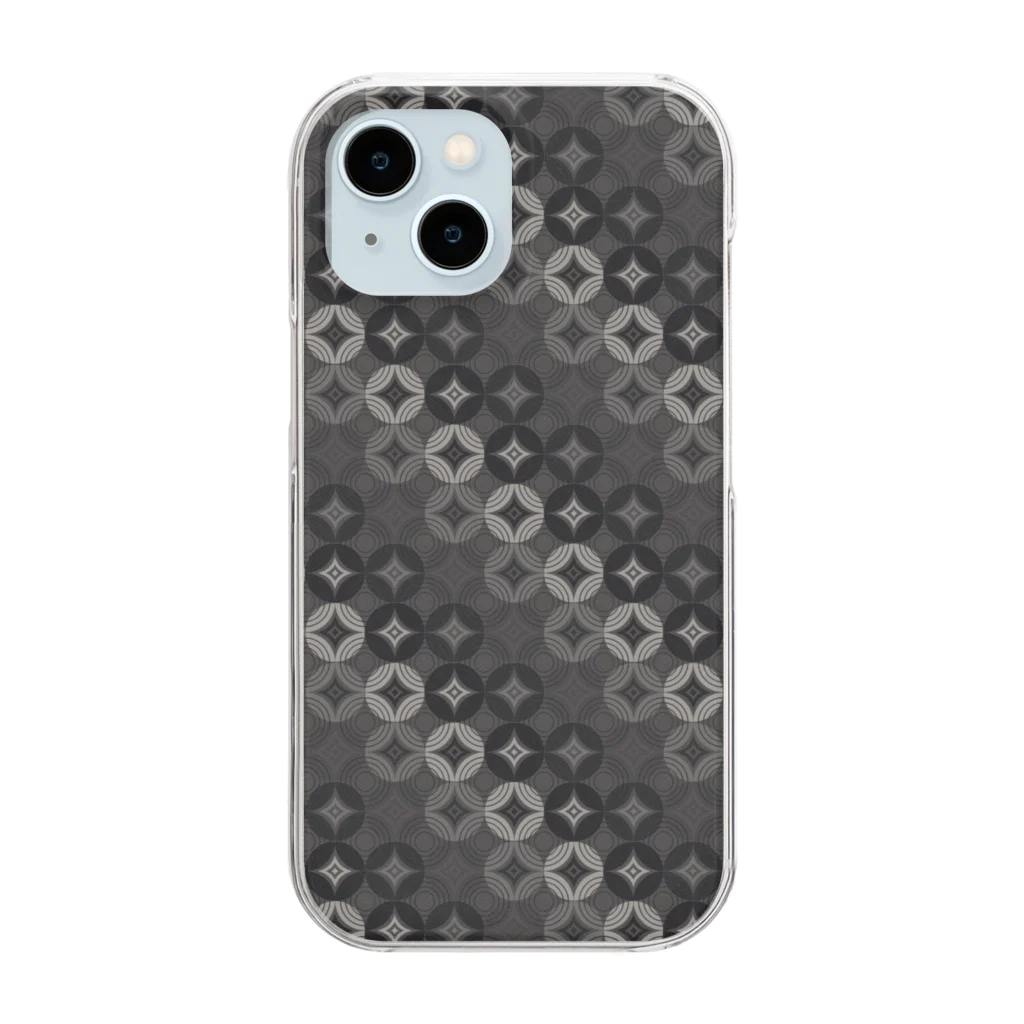 Pattern Bの【景星】鈍色 / 七宝 Clear Smartphone Case