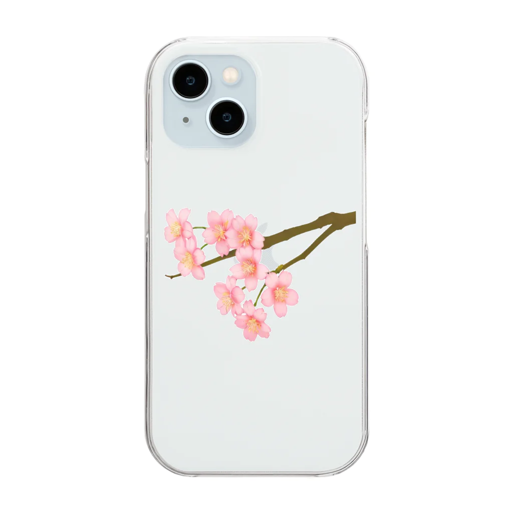 紅藤コミミズクの桜 Clear Smartphone Case