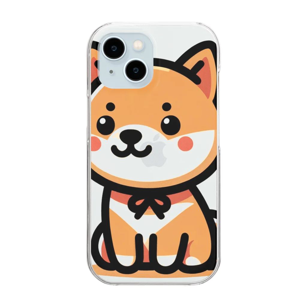 わんこグッズしょっぷcooの子犬の柴犬くん Clear Smartphone Case