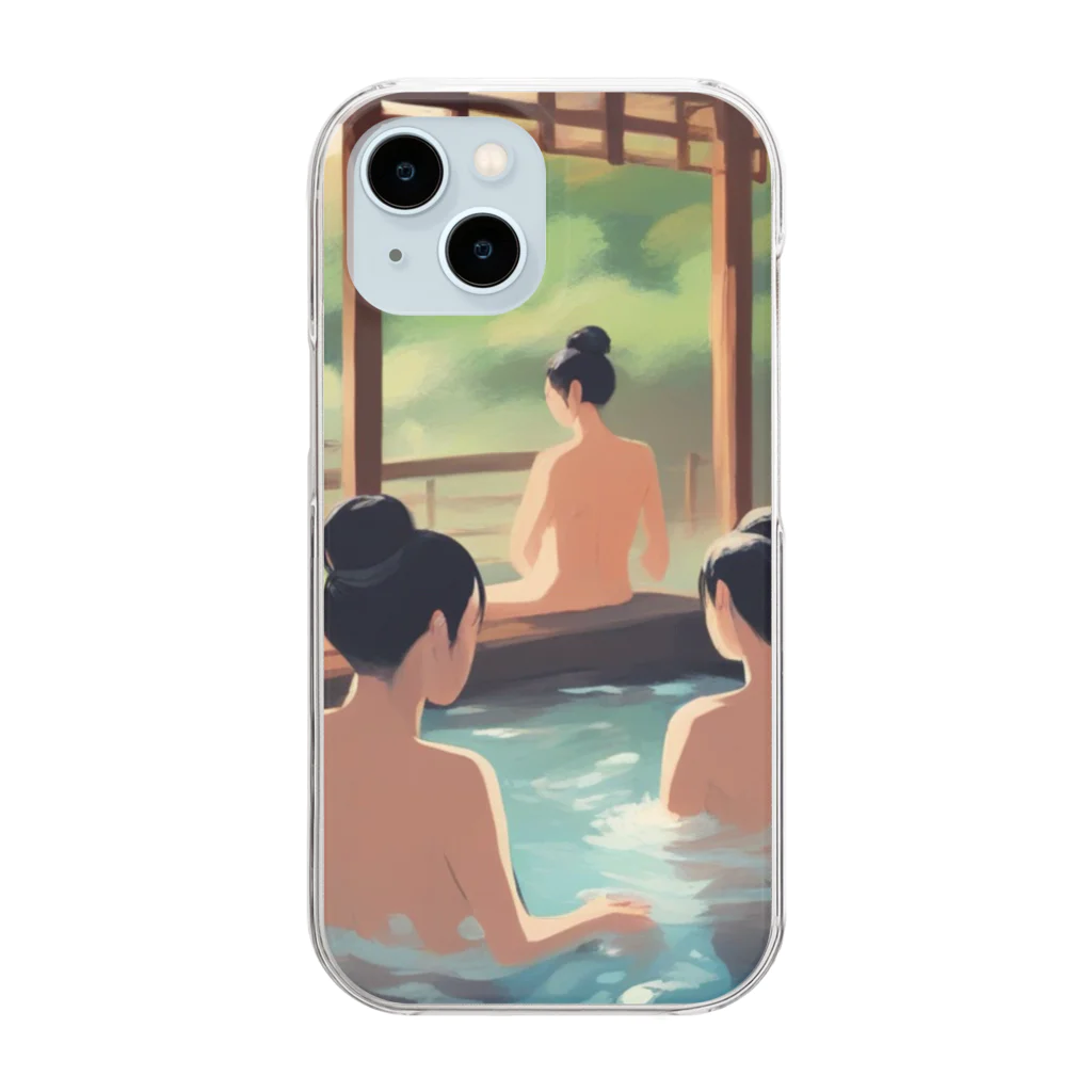 DH＋の江戸時代温泉地での湯治客 Clear Smartphone Case