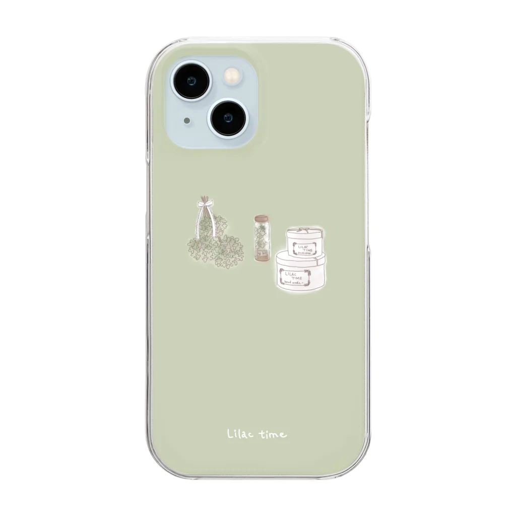 lilac timeのlilac time あじさい Clear Smartphone Case