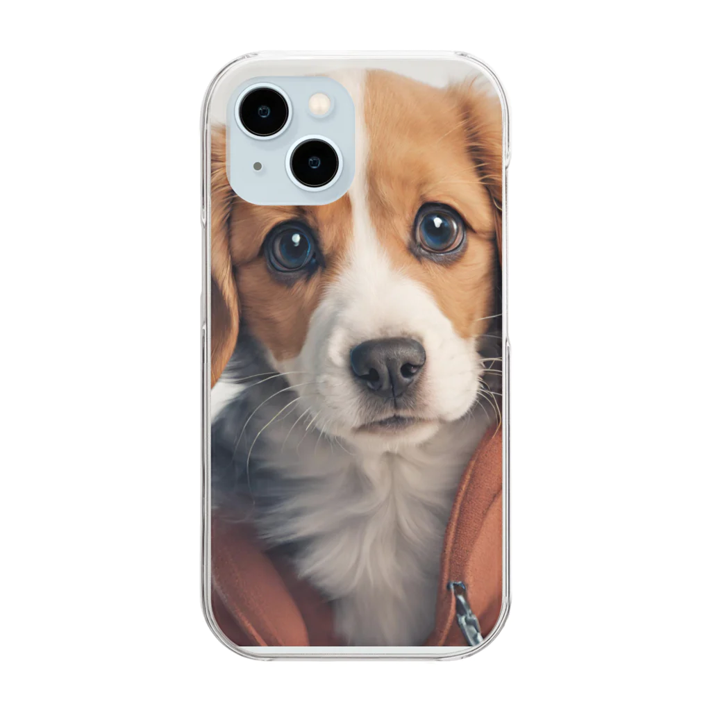 merciのかわいい　犬 Clear Smartphone Case