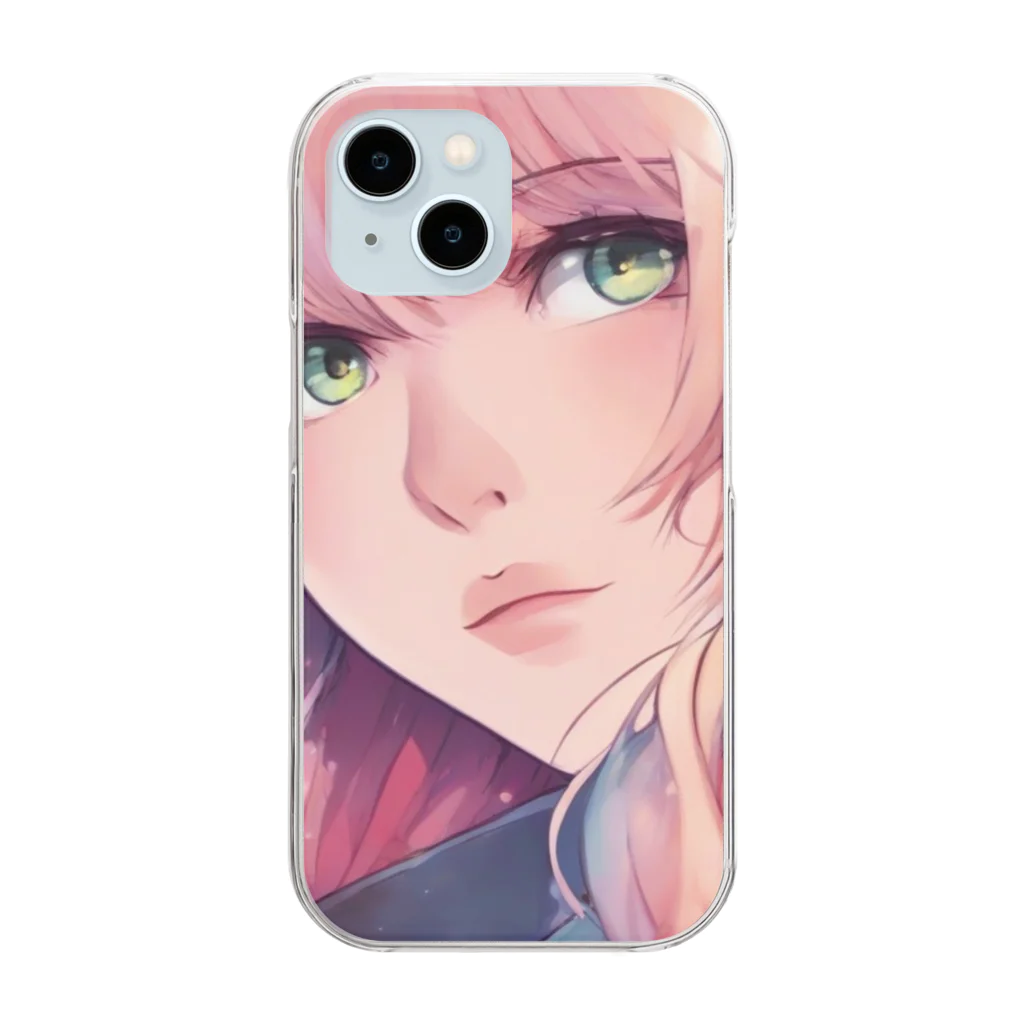 Kyon_IllustItemShopのアーティストのアンニュイ美人 Clear Smartphone Case