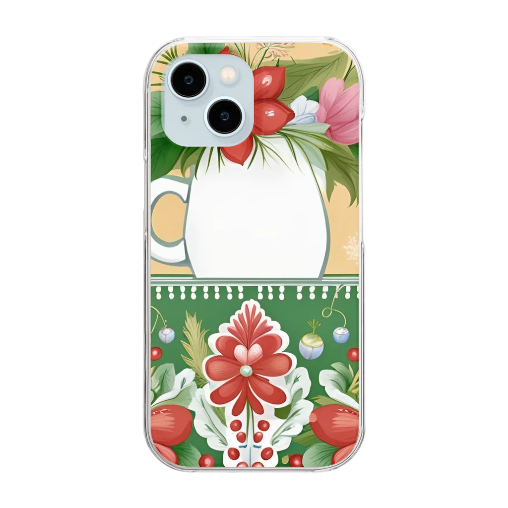 (っ◔◡◔)っ ♥ Le Petit Trésor ♥の花の詩カップ(The Flower Poetry Cup) Clear Smartphone Case