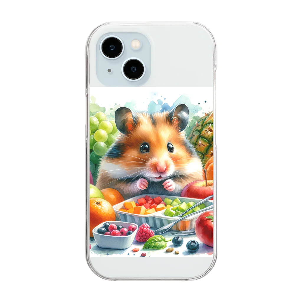 えほんのふんわりぺーじのピースケのおいしい発見 Clear Smartphone Case