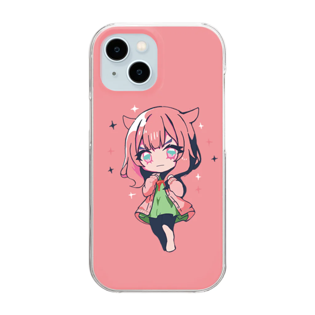 気のせい森の精のめんだち Clear Smartphone Case