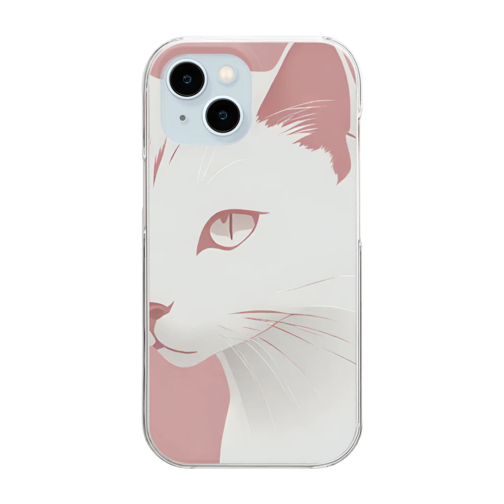 オマの店のシンプルキャットグッズ Clear Smartphone Case