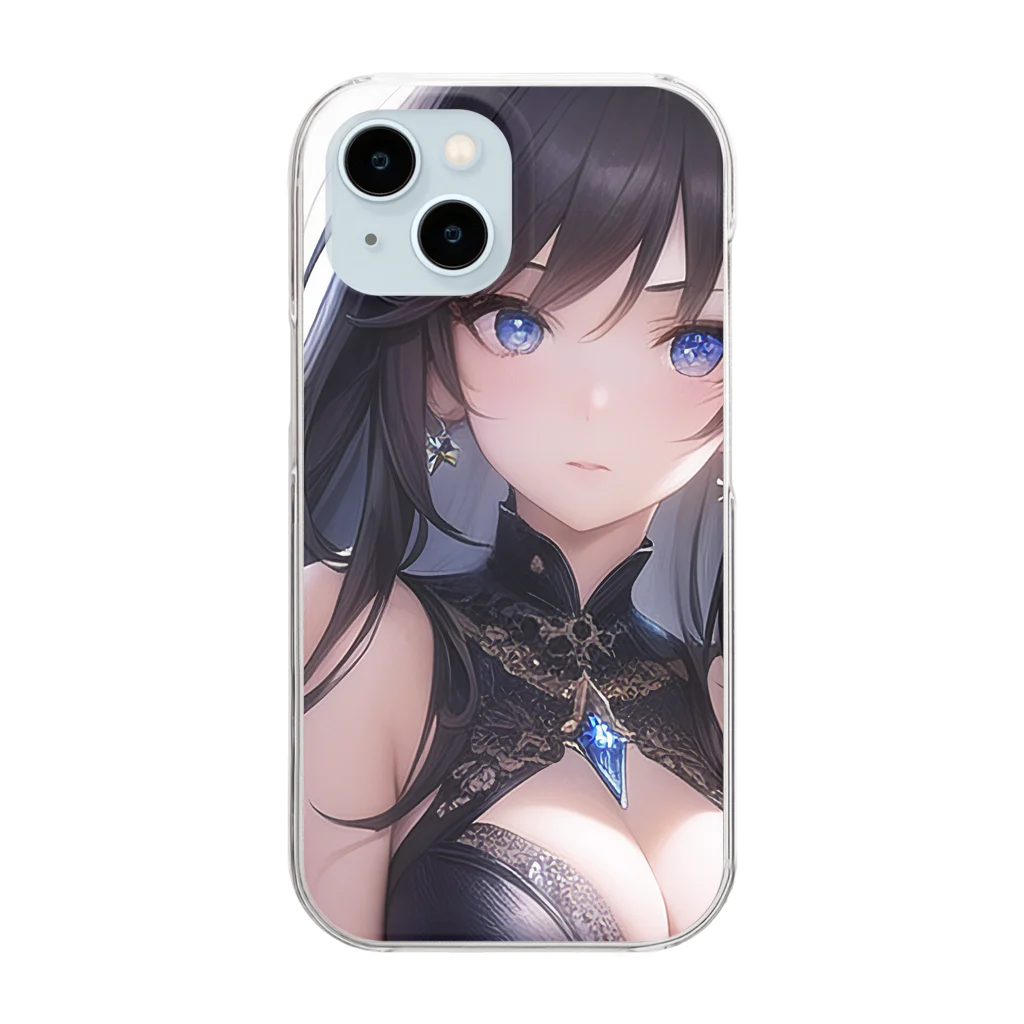 astatosのクリスタルと女性 Clear Smartphone Case