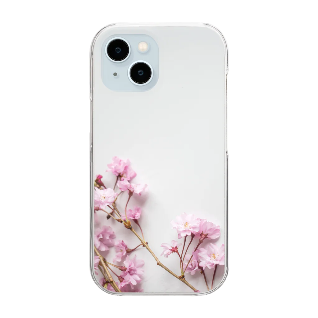 orange_honeyの桜94 Clear Smartphone Case