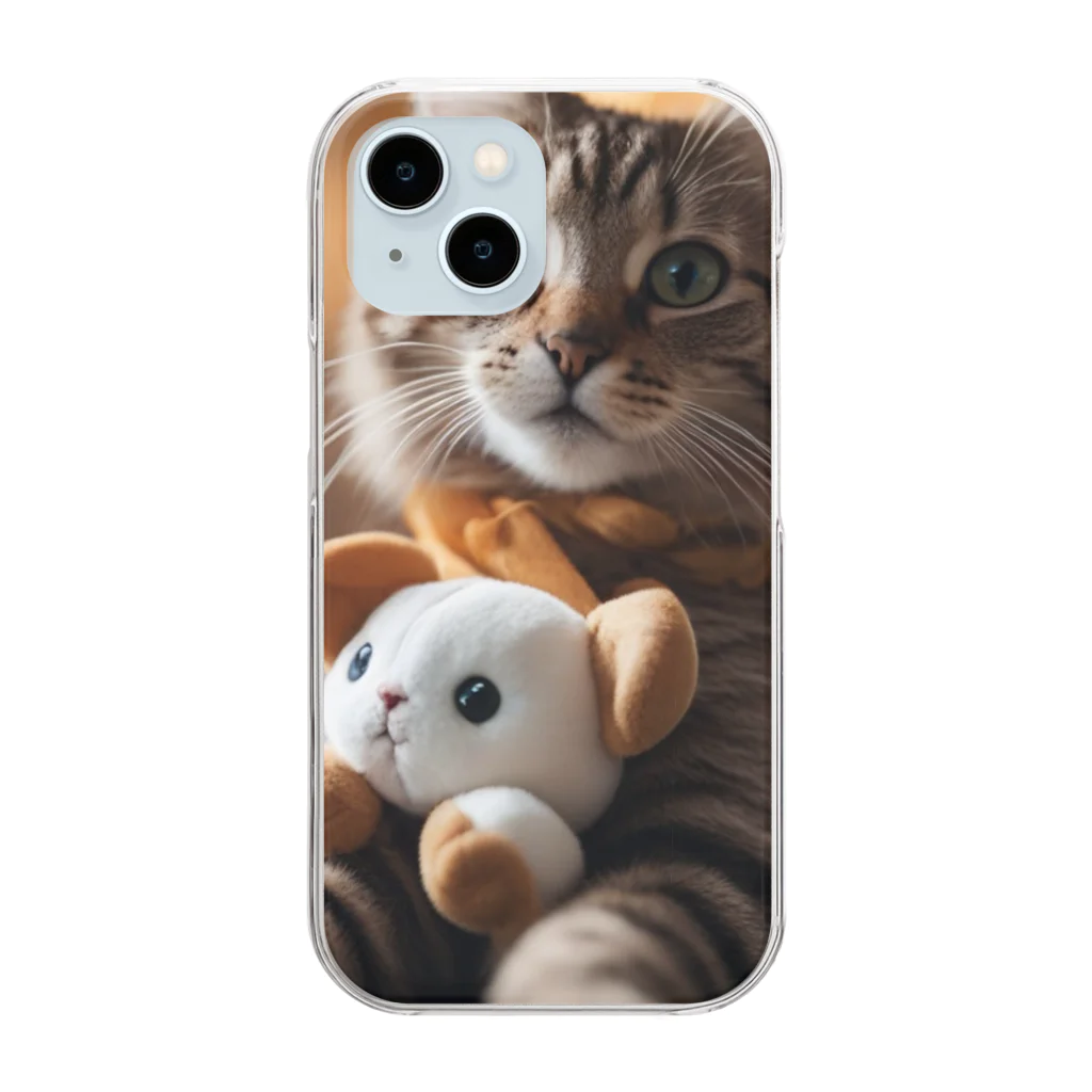 cat_japanの休んじゃいなよネコ Clear Smartphone Case