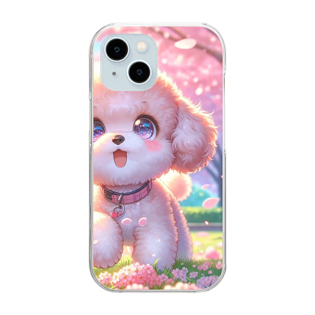 Green2929のトイプードル　さくら　元気 Clear Smartphone Case