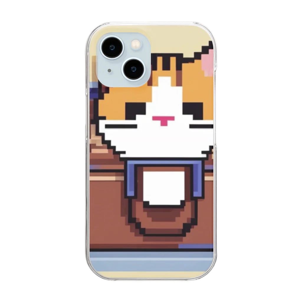 masaのハンドバッグの中に隠れている猫 Clear Smartphone Case