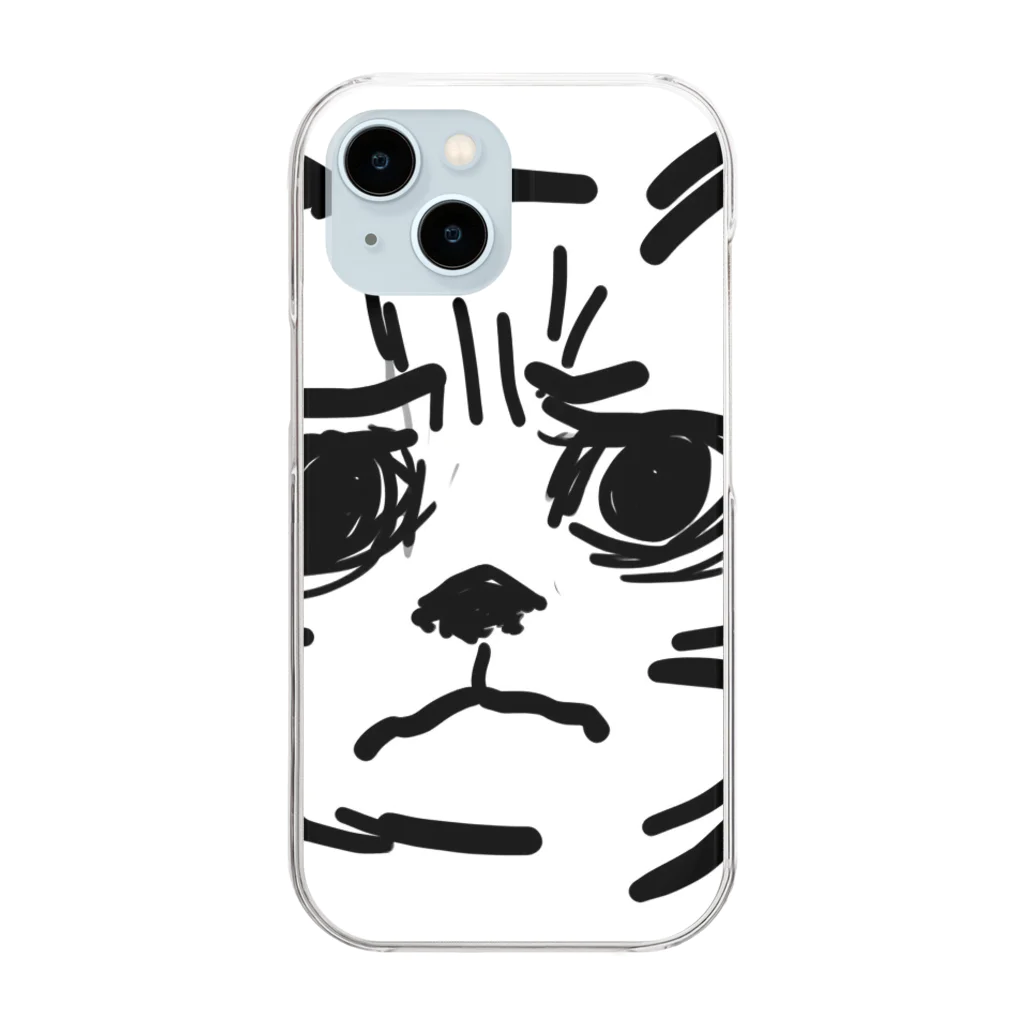 CODYの訝しげな顔の猫 Clear Smartphone Case