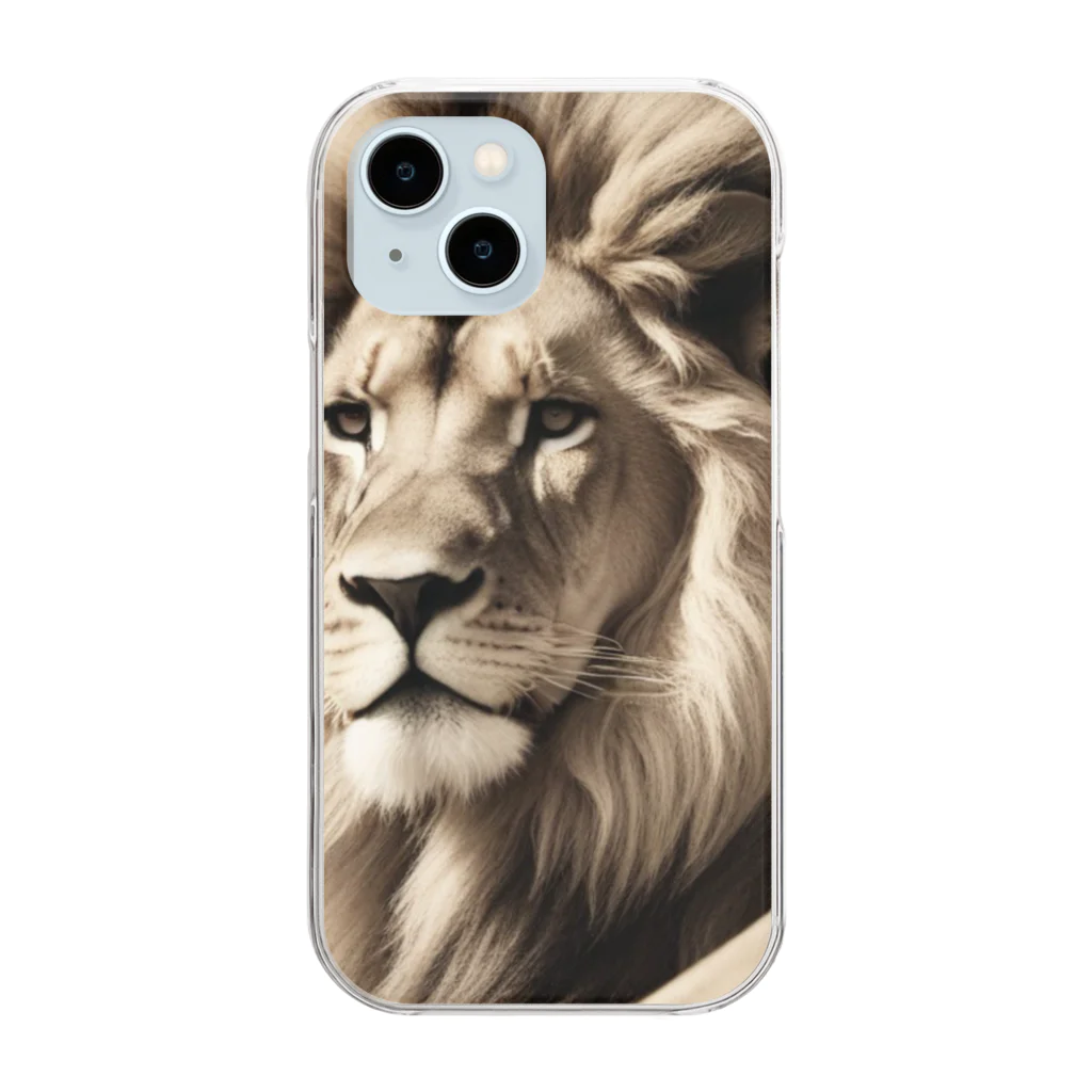 たっかんのライオン Clear Smartphone Case