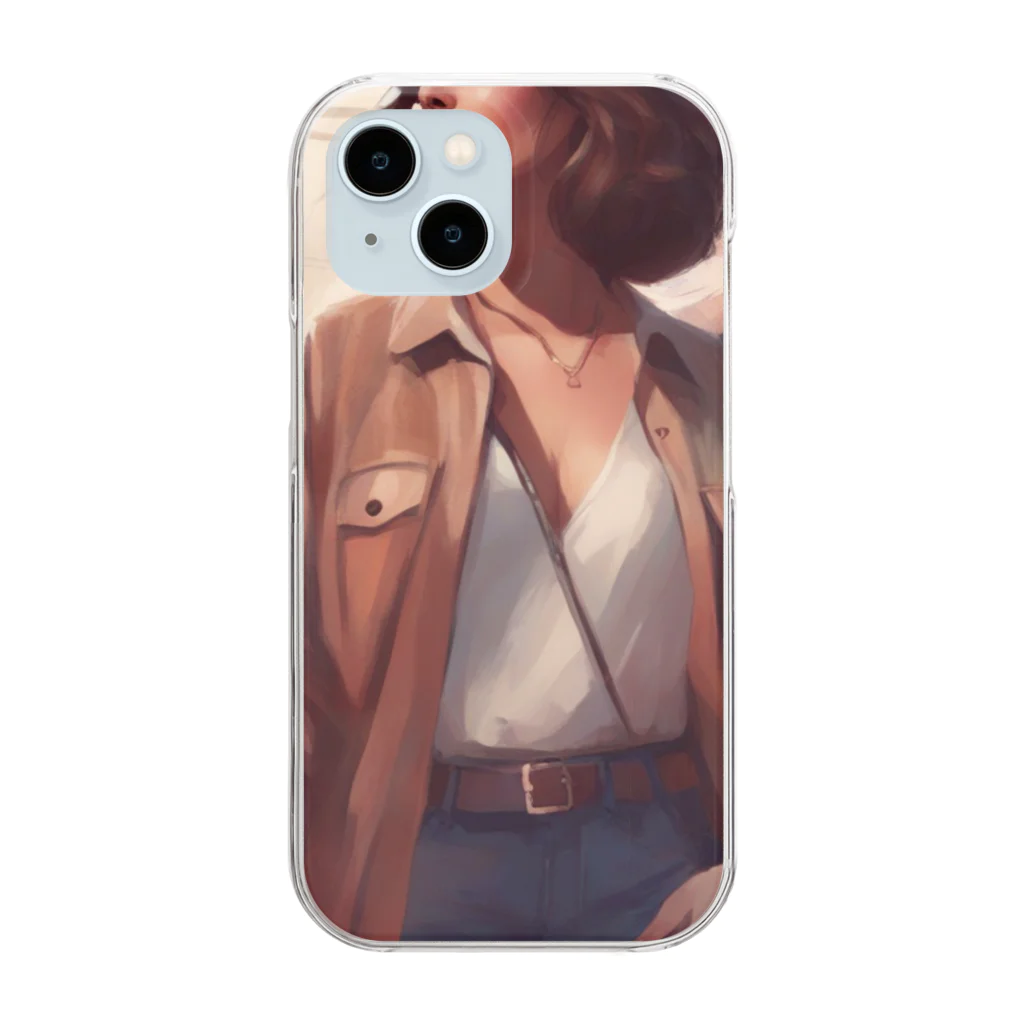 Kyon_IllustItemShopのグランジスタイルのファッションアイコン Clear Smartphone Case