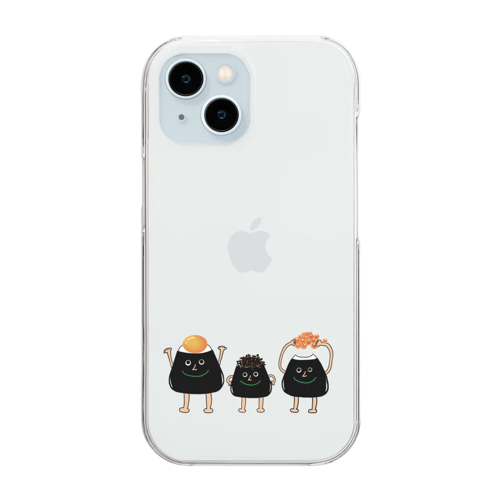 こはるの風のおにぎりくん達のスマホケース Clear Smartphone Case