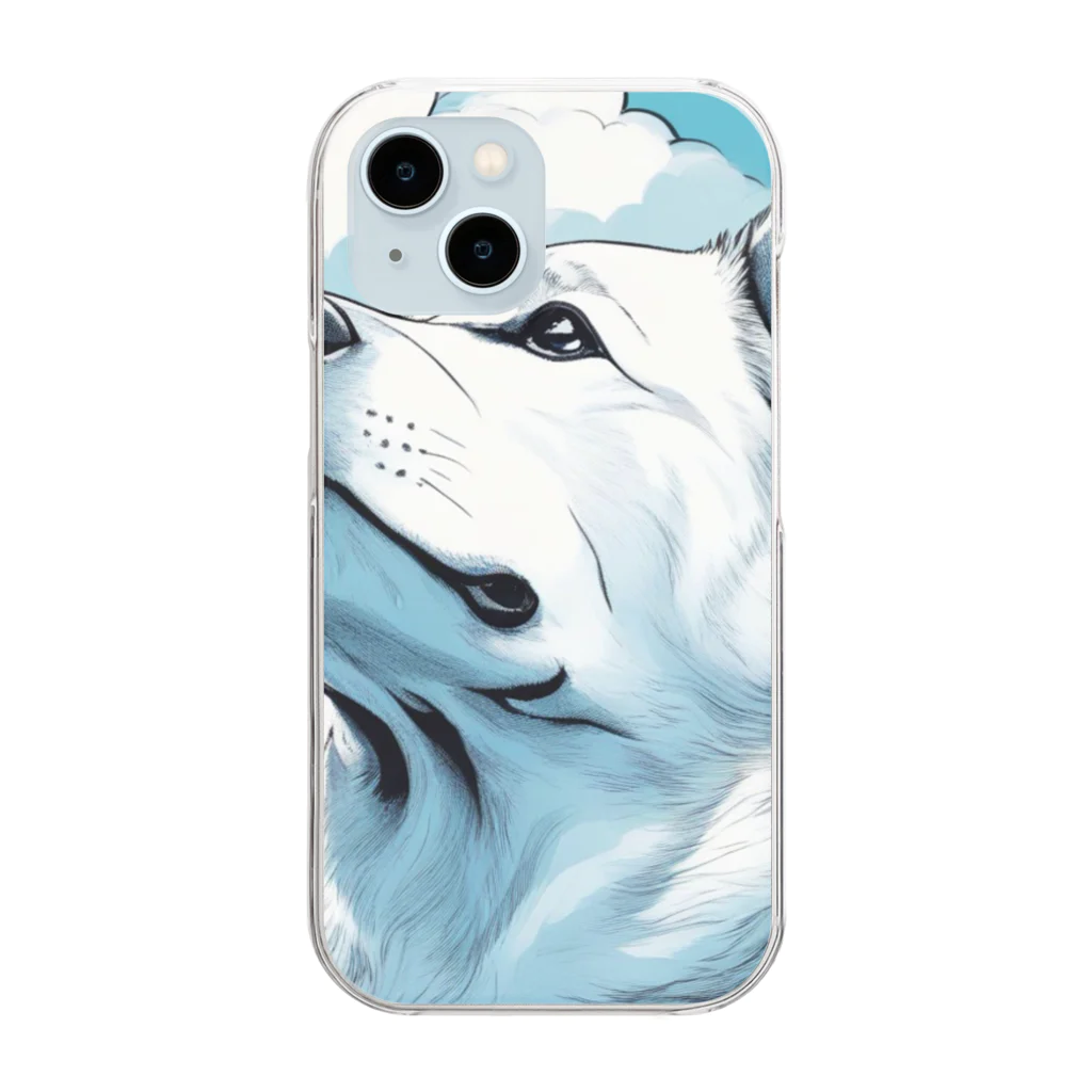 宗乙商店の我思う、我は秋田犬。 Clear Smartphone Case